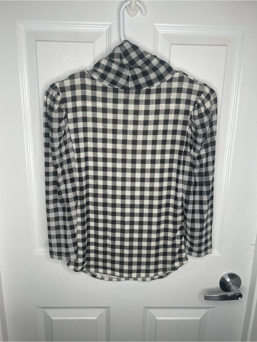 Free People Gather Mesh Tee Gingham Plaid Preppy Academia in Black Combo S